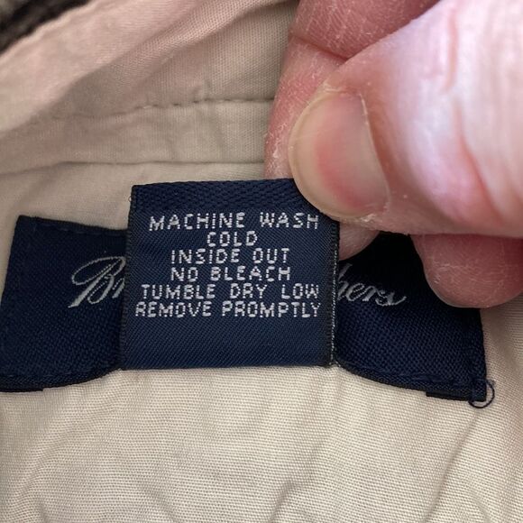 Brooks Brothers Elliot Olive Green Wide Wale Corduroy Pants Pleats Cuff Size 35 - Picture 10 of 10